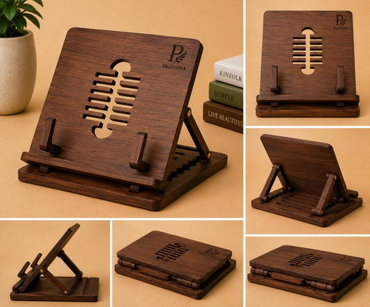Foldable Wooden Adjustable Book Stand