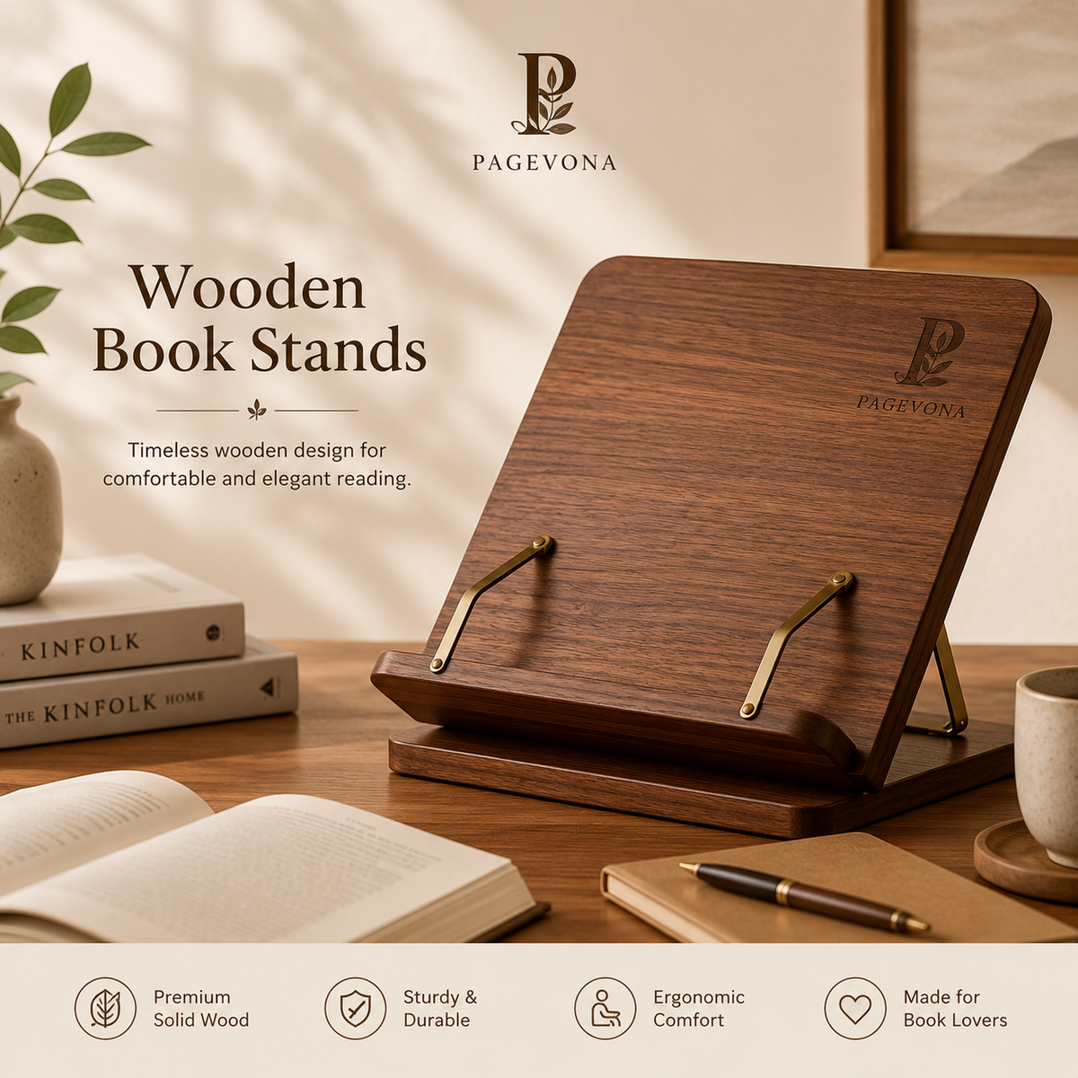 Wooden Book Stands