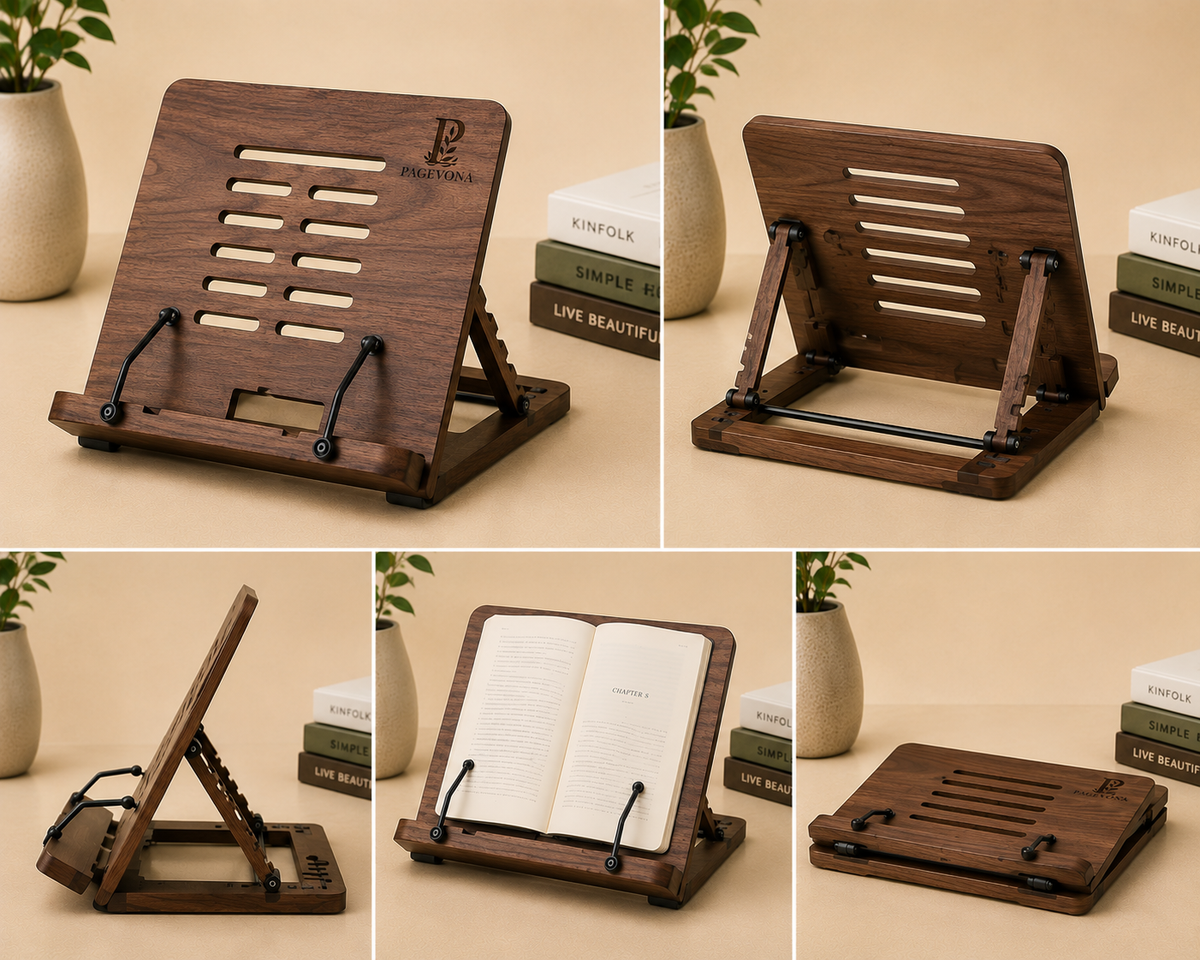 Premium Wooden Adjustable Book Stand