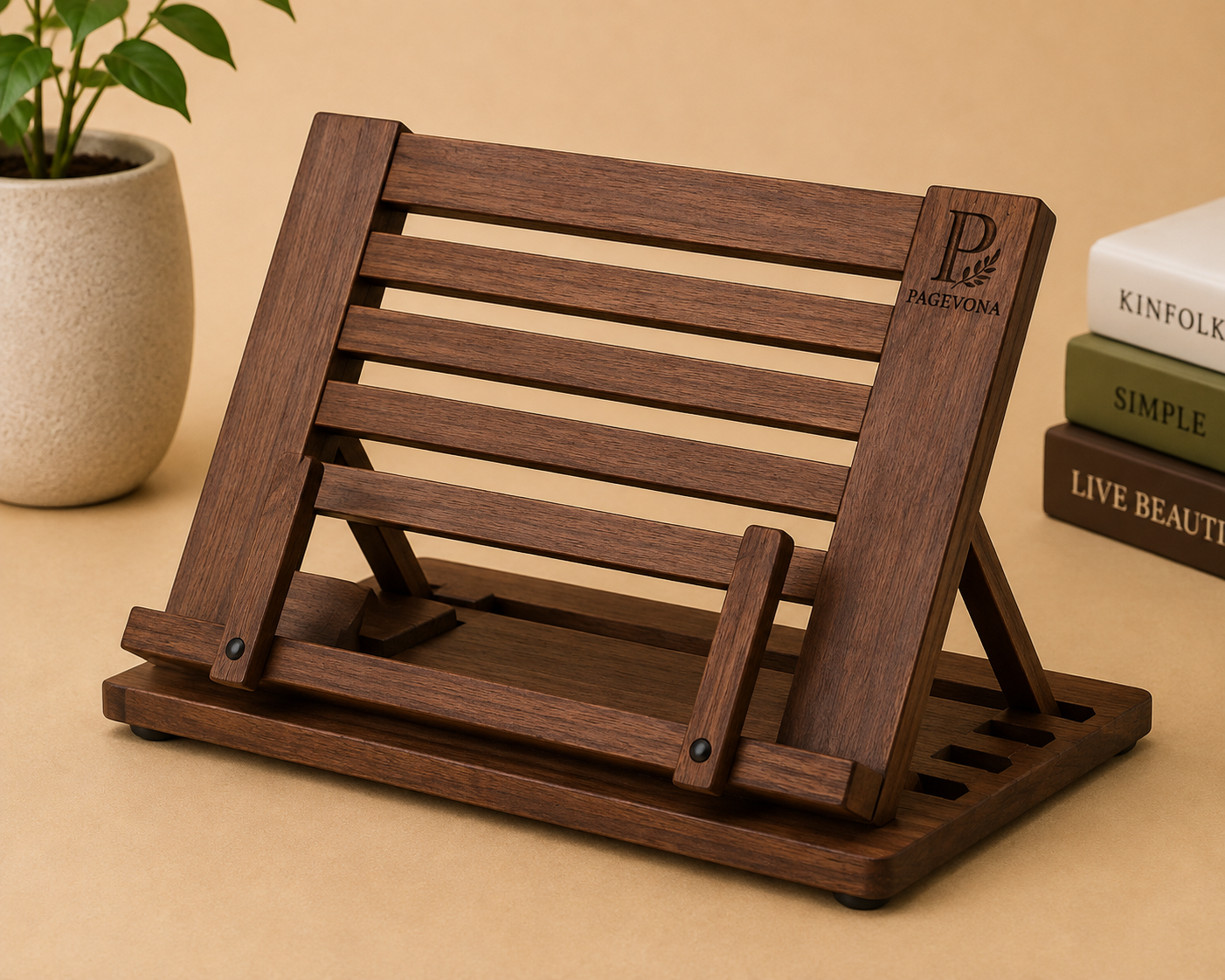 Classic Wooden Adjustable Book Stand